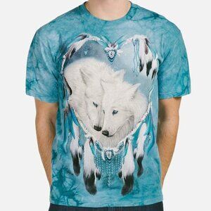 The Mountain Men's Vintage 100% Cotton Wolf Heart Classic T-Shirt Size XL